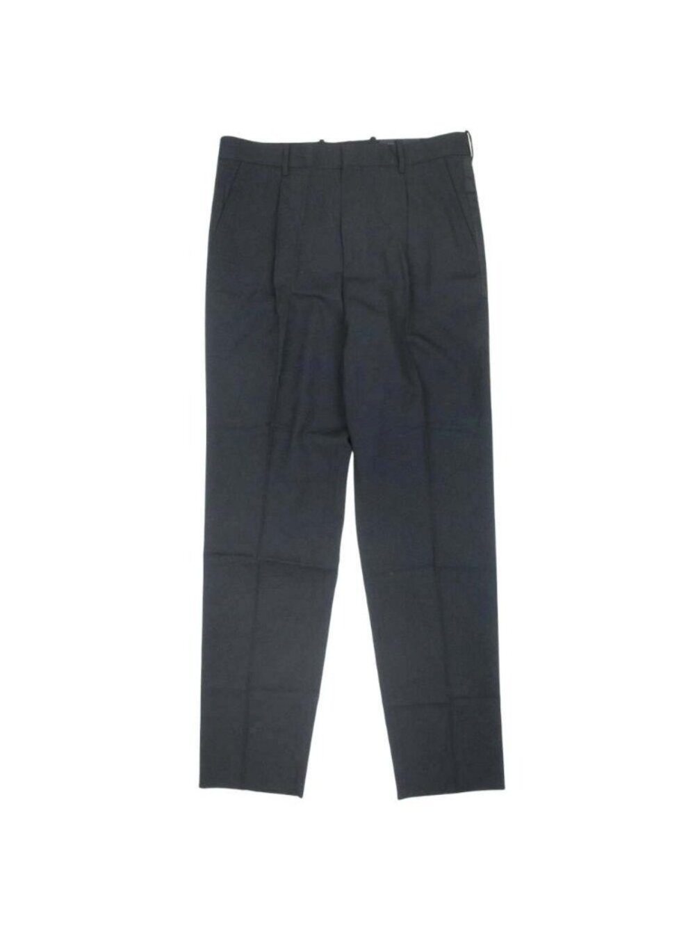 Louis Vuitton Satin Side Line Trousers Wool Twill Single-pleat Pants Black 46
